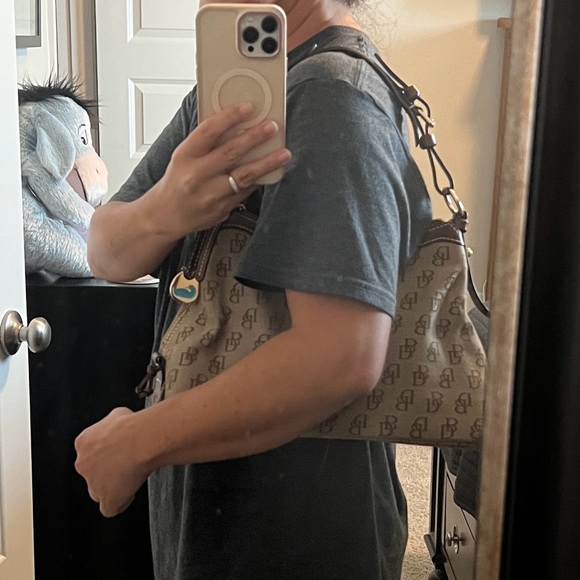 Dooney & Bourke Tan Monogram Shoulder Bag - Picture 9 of 10